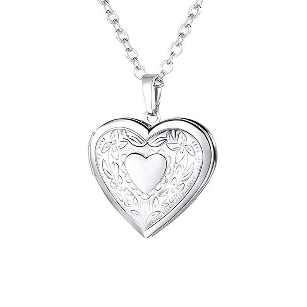 Heart Locket Necklace Photo - Heren Dames Ketting Vriend Sieraden Hartvormige