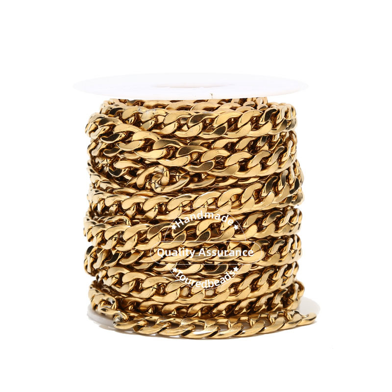 Cuban Link Chain 12Mm - 1M Gold Tone 12Mm Breedte Zware