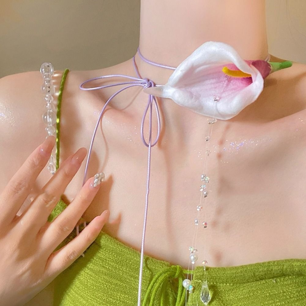 Mode overdreven calla lelie kr - Pearl Choker Necklace Vintage recensie en prijs