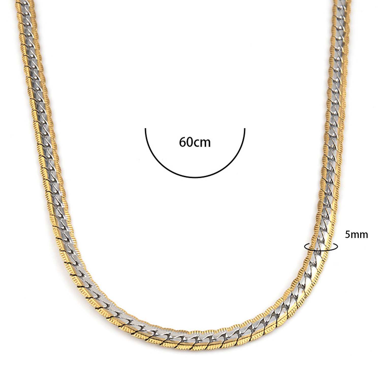 316L roestvrijstalen tweekleur - Cuban Link Chain 12Mm recensie en prijs