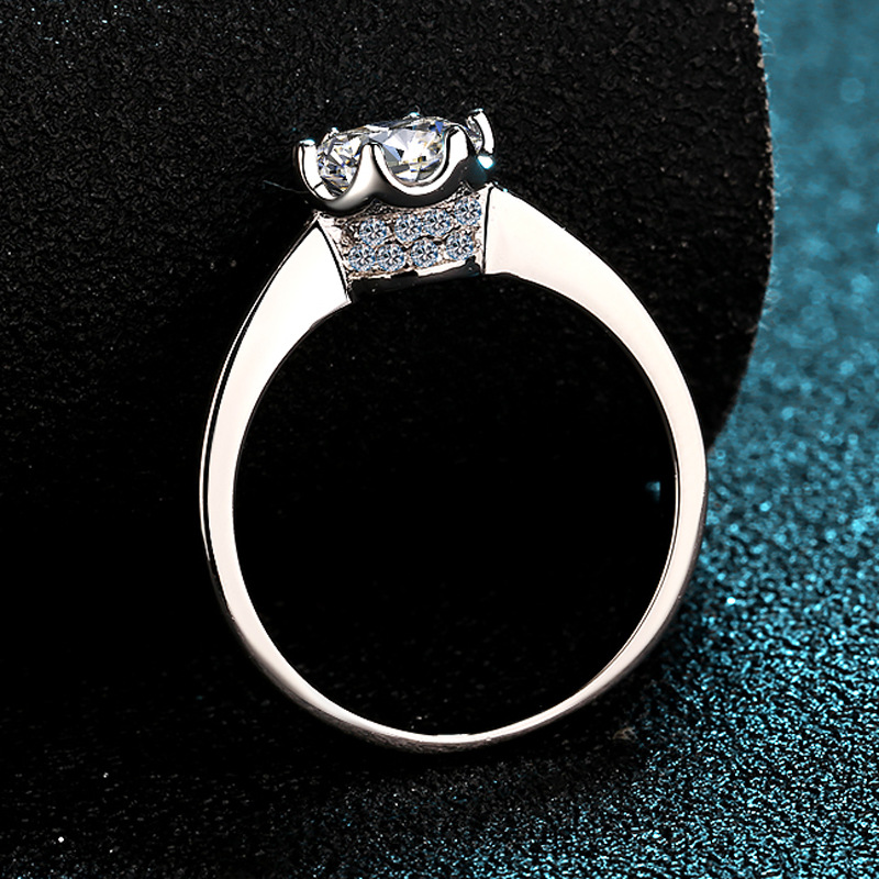 Exquise platina PT950 ring met - Moissanite Engagement Ring 1 Carat recensie en prijs